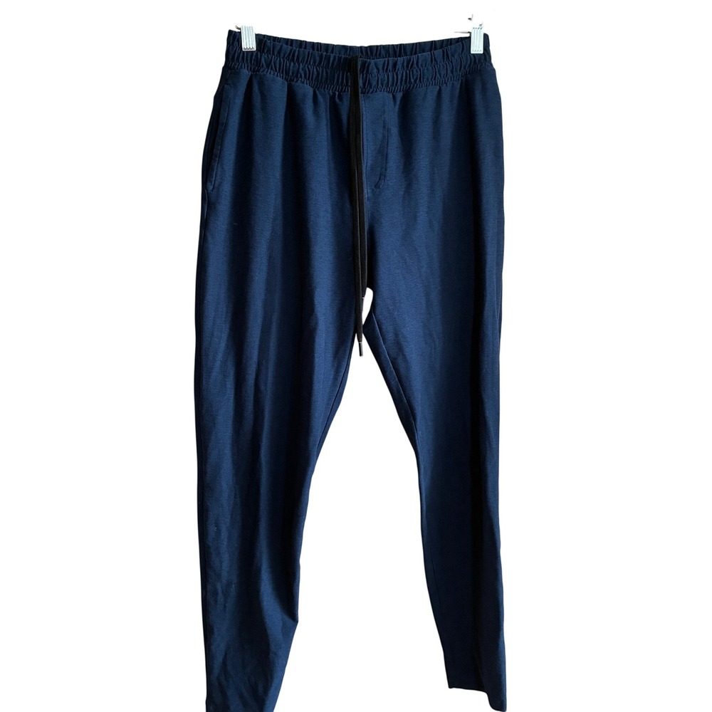 Beyond Yoga Dry Me Jogger Pants Size S Navy Blue Mens Spandex Activewear FLAW